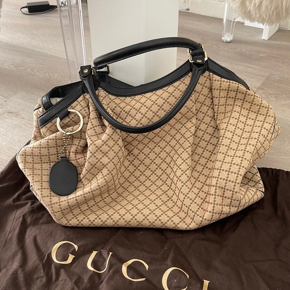 Gucci Handbags - VINTAGE Gucci Canvas Tote Bag